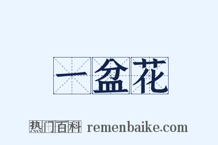一盆花是什么意思的图片
